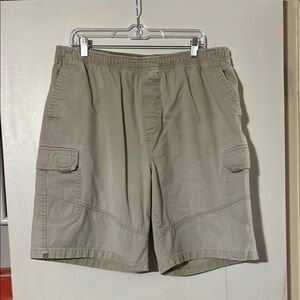 OP elastic drawstring waist cargo shorts. Lots of pockets